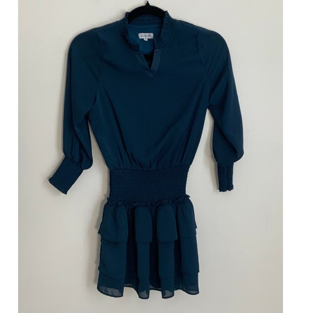 Pleat Girl's long sleeve dress‎ size 10